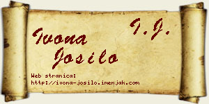 Ivona Jošilo vizit kartica